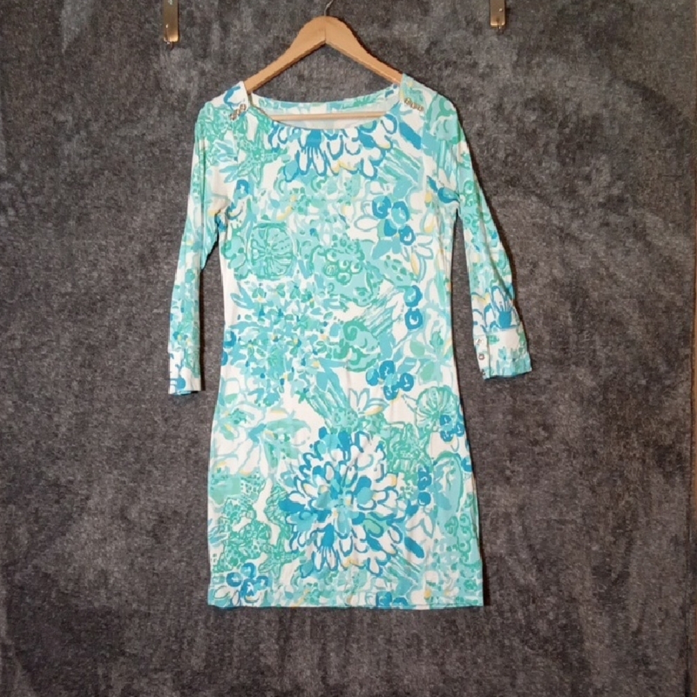 Lilly Pulitzer UPF 50 sophie Dress Mini Vacation Resort Stretchy Womens Small